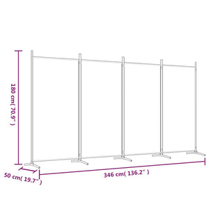 vidaXL Room Divider Panel Privacy Screen Partition Separation Office Fabric-38