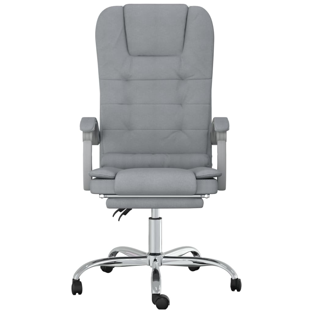 vidaXL Massage Reclining Office Chair Massage Office Adjustable Chair Fabric-8