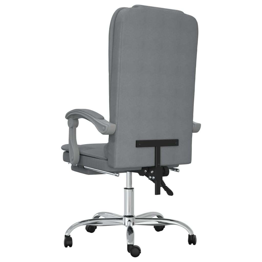 vidaXL Massage Reclining Office Chair Massage Office Adjustable Chair Fabric-12