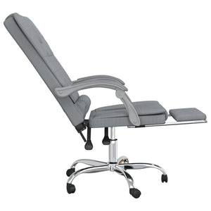 vidaXL Massage Reclining Office Chair Massage Office Adjustable Chair Fabric-16