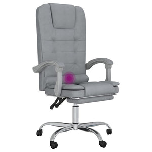 vidaXL Massage Reclining Office Chair Massage Office Adjustable Chair Fabric-17