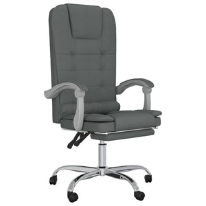 vidaXL Massage Reclining Office Chair Massage Office Adjustable Chair Fabric-1