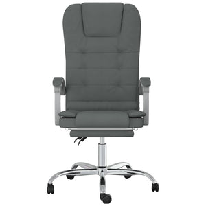 vidaXL Massage Reclining Office Chair Massage Office Adjustable Chair Fabric-5