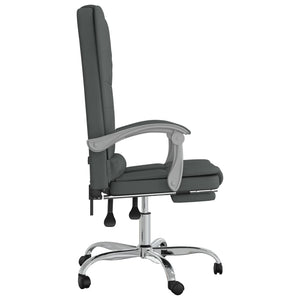 vidaXL Massage Reclining Office Chair Massage Office Adjustable Chair Fabric-7