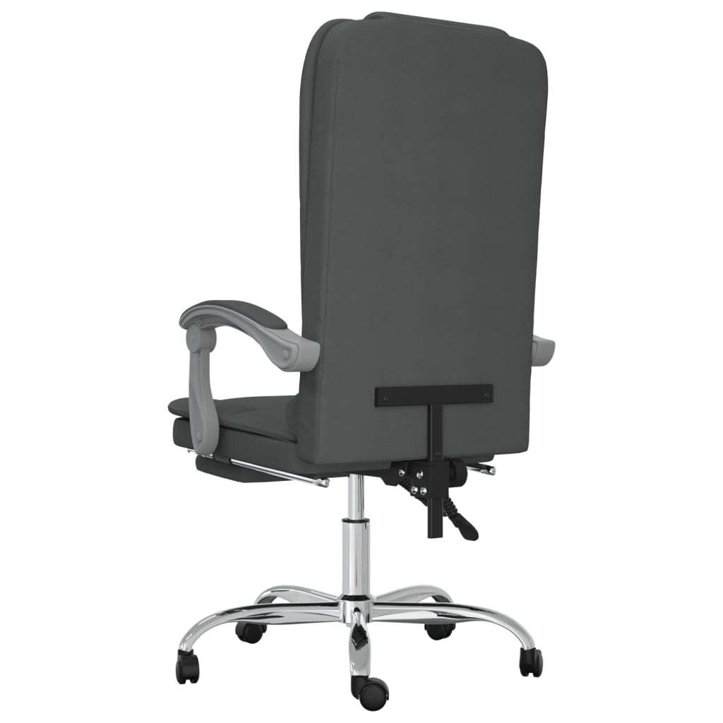 vidaXL Massage Reclining Office Chair Massage Office Adjustable Chair Fabric-9
