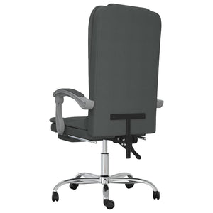 vidaXL Massage Reclining Office Chair Massage Office Adjustable Chair Fabric-9