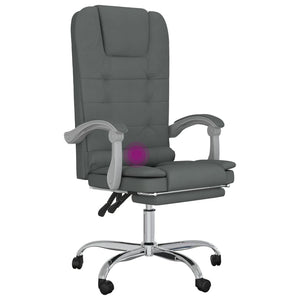 vidaXL Massage Reclining Office Chair Massage Office Adjustable Chair Fabric-15