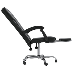 vidaXL Chair Reclining Desk Chair with Wheels for Living Room Faux Leather-16