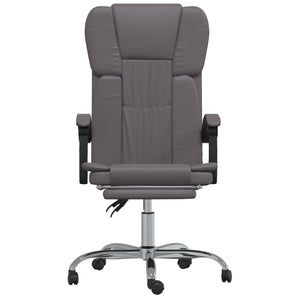 vidaXL Chair Reclining Desk Chair with Wheels for Living Room Faux Leather-7