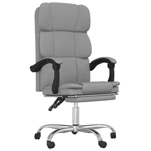 vidaXL Reclining Office Chair Dark Gray Fabric-1