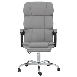 vidaXL Reclining Office Chair Dark Gray Fabric-9