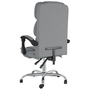 vidaXL Reclining Office Chair Dark Gray Fabric-13