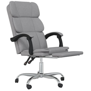vidaXL Reclining Office Chair Dark Gray Fabric-15