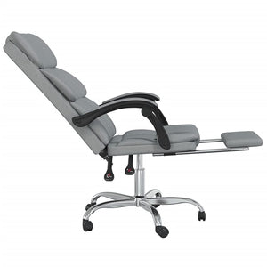 vidaXL Reclining Office Chair Dark Gray Fabric-17