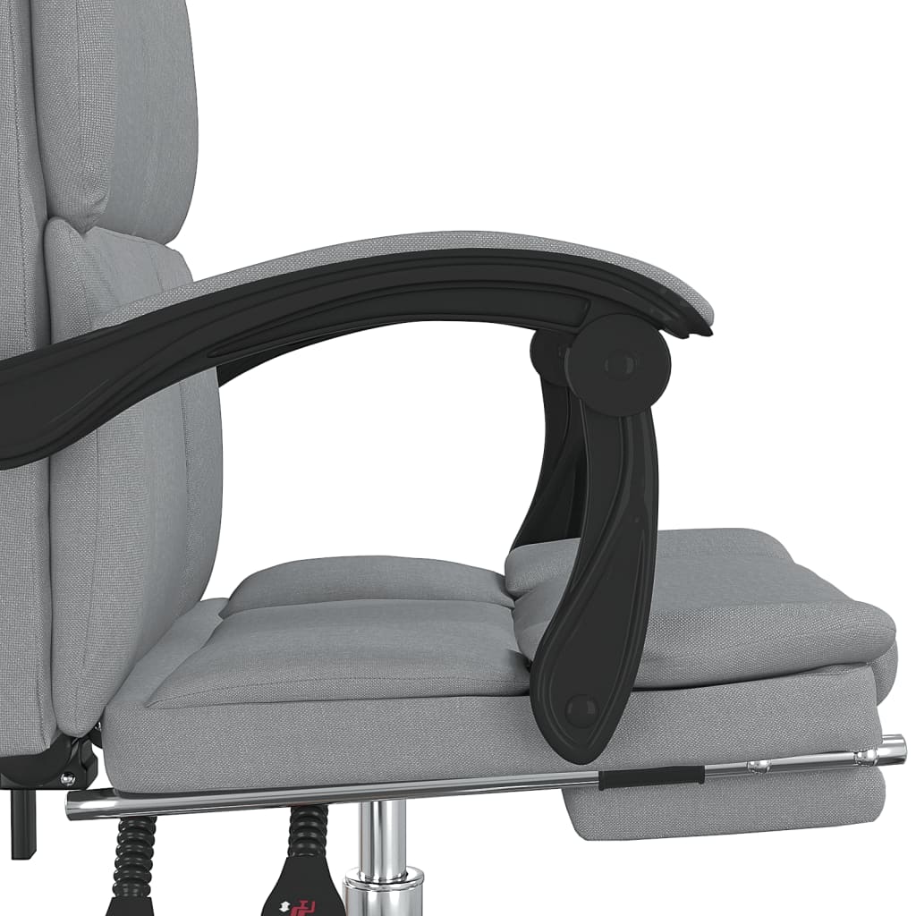 vidaXL Reclining Office Chair Dark Gray Fabric-21