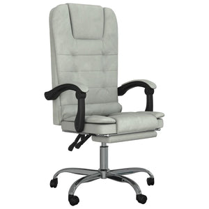vidaXL Massage Chair 360 Degree Swivel Reclining Desk Office Chair Velvet-20