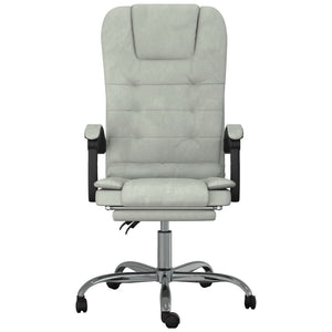vidaXL Massage Chair 360 Degree Swivel Reclining Desk Office Chair Velvet-5