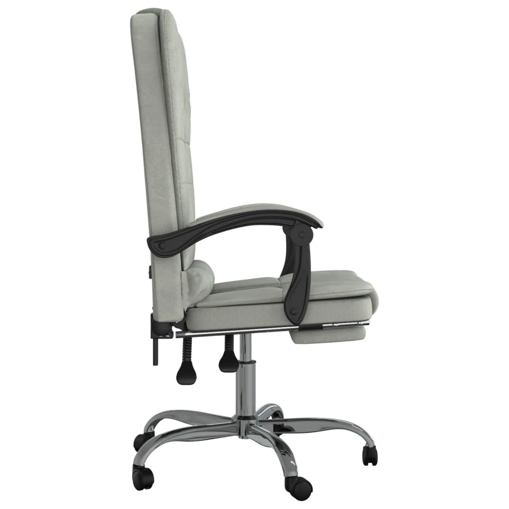 vidaXL Massage Chair 360 Degree Swivel Reclining Desk Office Chair Velvet-7