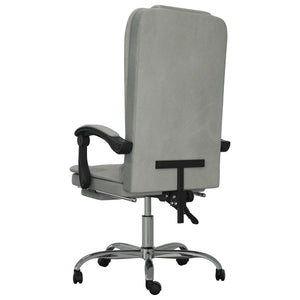 vidaXL Massage Chair 360 Degree Swivel Reclining Desk Office Chair Velvet-9