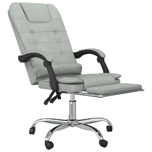 vidaXL Massage Chair 360 Degree Swivel Reclining Desk Office Chair Velvet-11