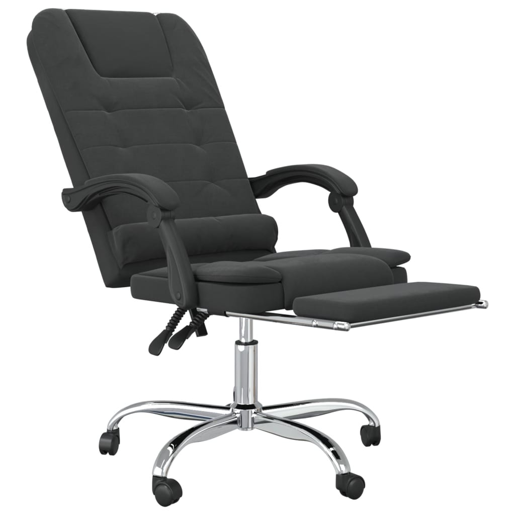 vidaXL Massage Chair 360 Degree Swivel Reclining Desk Office Chair Velvet-12