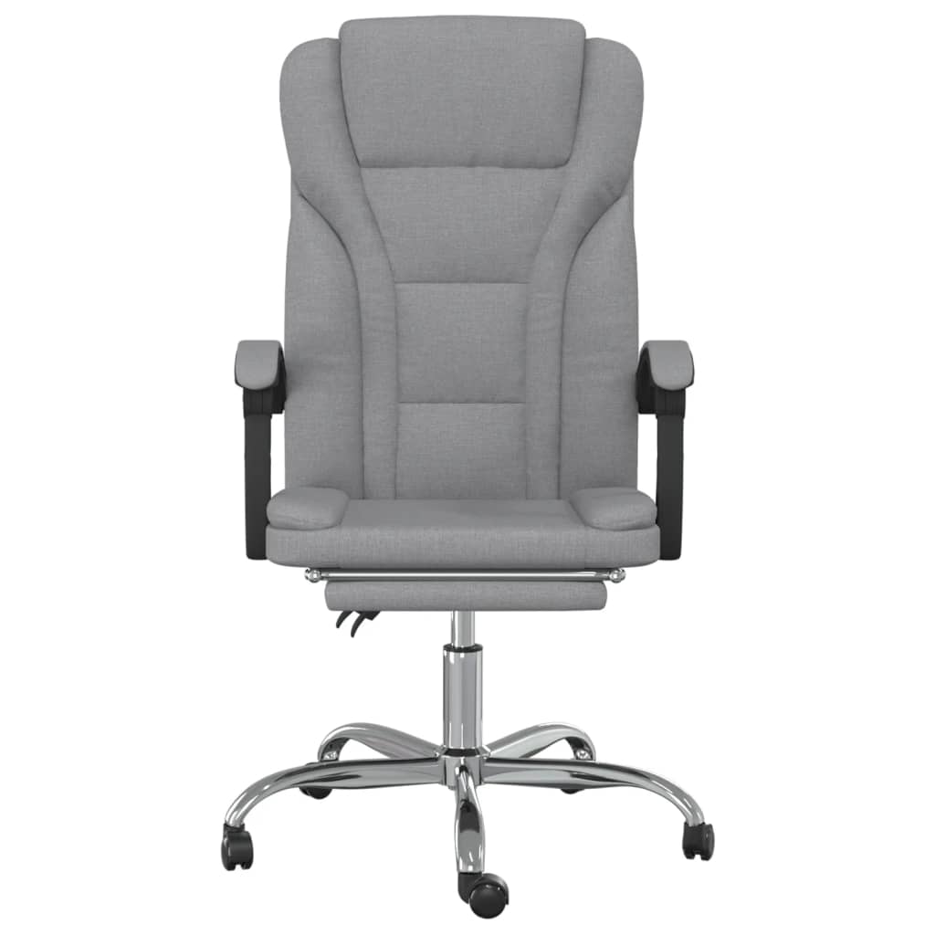 vidaXL Chair Accent Reclining Desk Chair with Wheels for Living Room Fabric-6