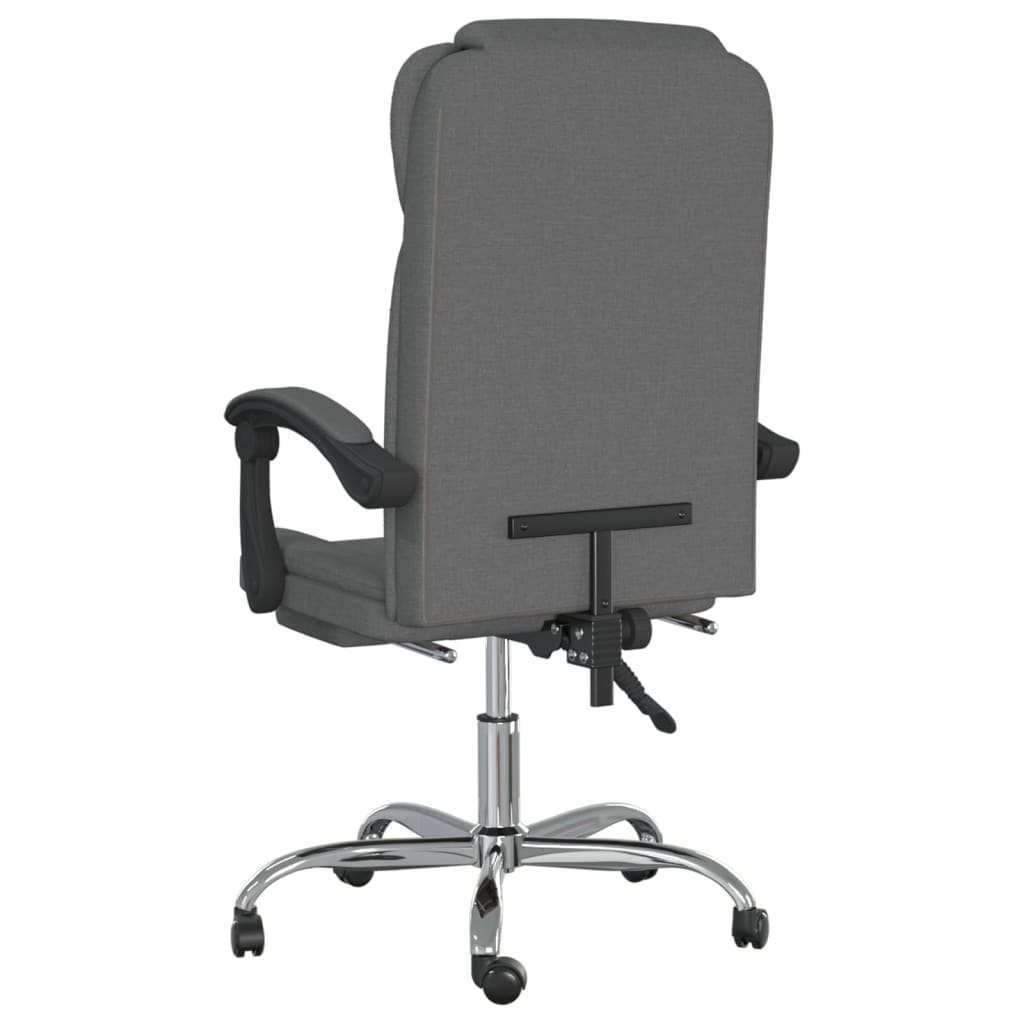 vidaXL Chair Accent Reclining Desk Chair with Wheels for Living Room Fabric-9