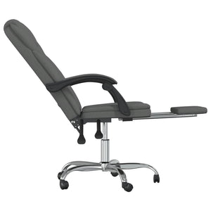 vidaXL Chair Accent Reclining Desk Chair with Wheels for Living Room Fabric-13