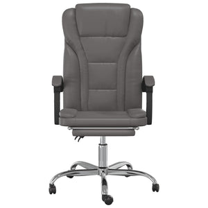 vidaXL Reclining Office Chair Black Faux Leather-7