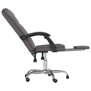 vidaXL Reclining Office Chair Black Faux Leather-15