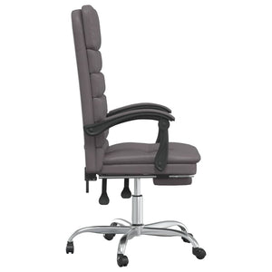 vidaXL Chair Reclining Desk Chair with Wheels for Living Room Faux Leather-9