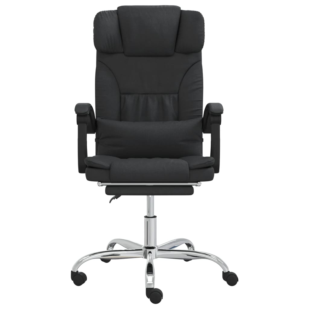 vidaXL Massage Reclining Office Chair Black Faux Leather-2