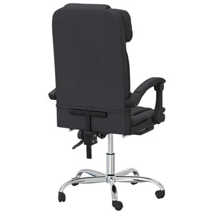 vidaXL Massage Reclining Office Chair Black Faux Leather-4