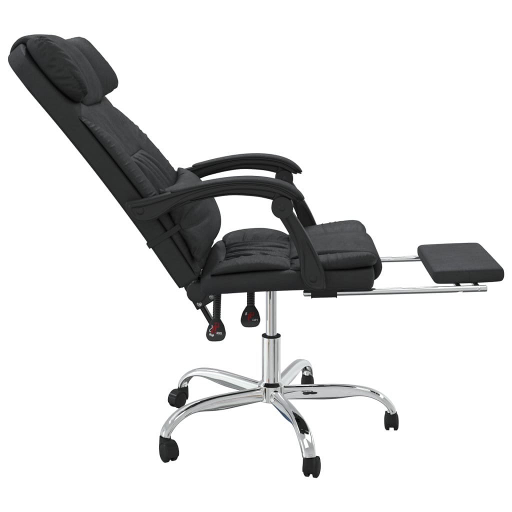 vidaXL Massage Reclining Office Chair Black Faux Leather-6