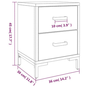 vidaXL Nightstand Bedside End Side Table with Drawer Furniture Solid Wood Pine-41