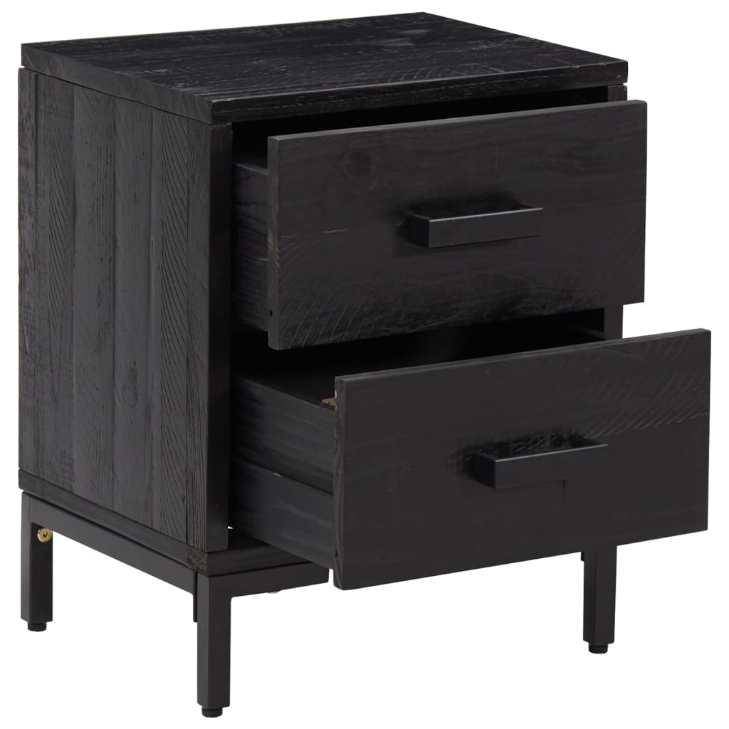 vidaXL Nightstand Bedside End Side Table with Drawer Furniture Solid Wood Pine-51