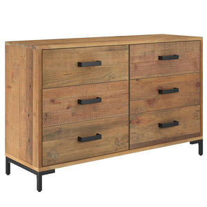 vidaXL Sideboard Bar Buffet Cabinet Console Table with Drawers Solid Wood Pine-4