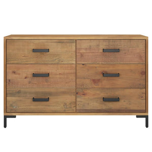 vidaXL Sideboard Bar Buffet Cabinet Console Table with Drawers Solid Wood Pine-3