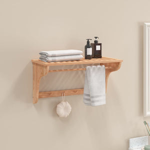 vidaXL Towel Rack 23.6"x11.8"x13.8" Solid Wood Walnut-0