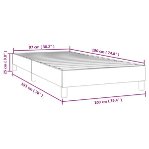 vidaXL Bed Frame Box Spring Platform Bed Mattress Foundation Faux Leather-26