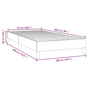 vidaXL Bed Frame Box Spring Platform Bed Mattress Foundation Faux Leather-18