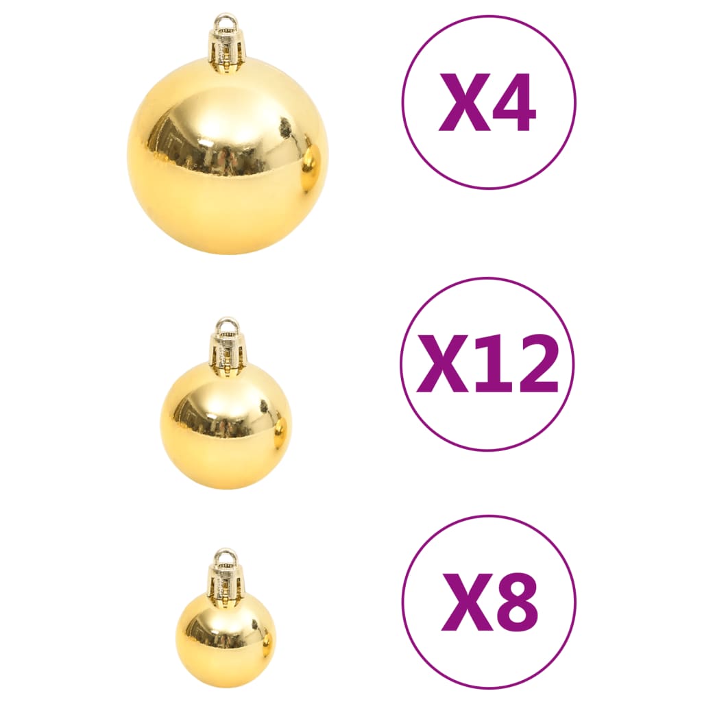 vidaXL Christmas Decoration Christmas Bauble Set Ball Ornament Polystyrene-2