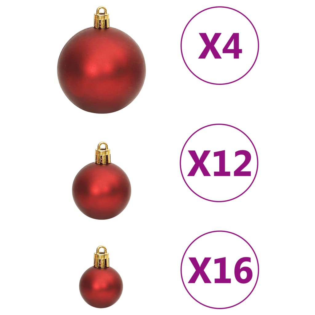 vidaXL Christmas Decoration Christmas Bauble Set Ball Ornament Polystyrene-4