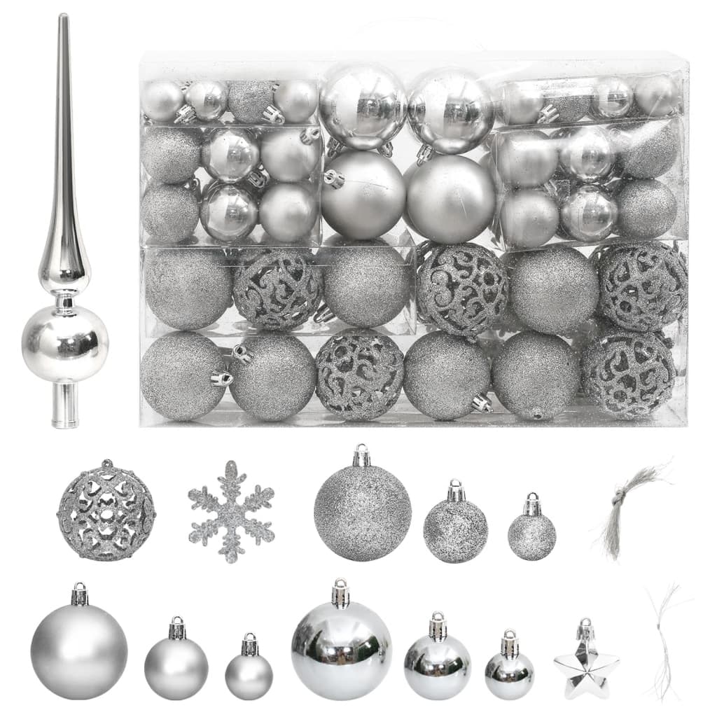 vidaXL Christmas Decoration Christmas Bauble Set Ball Ornament Polystyrene-69