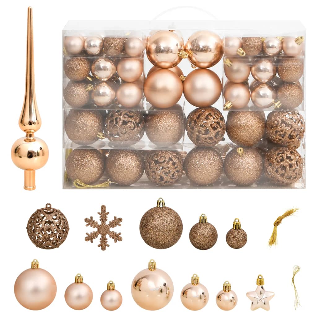 vidaXL Christmas Decoration Christmas Bauble Set Ball Ornament Polystyrene-6