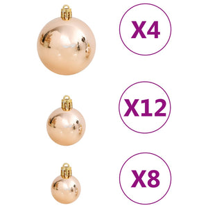 vidaXL Christmas Decoration Christmas Bauble Set Ball Ornament Polystyrene-51