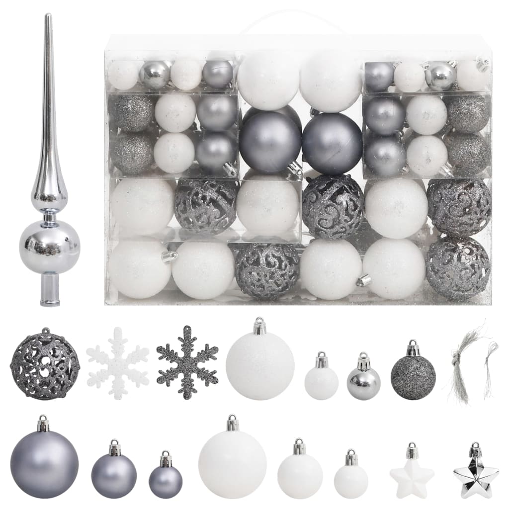 vidaXL Christmas Decoration Christmas Bauble Set Ball Ornament Polystyrene-16