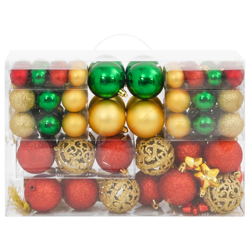 vidaXL Christmas Decoration Christmas Bauble Set Ball Ornament Polystyrene-29