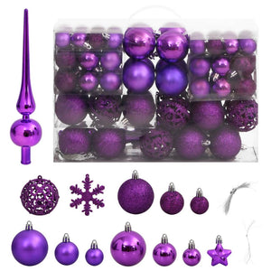 vidaXL Christmas Decoration Christmas Bauble Set Ball Ornament Polystyrene-55