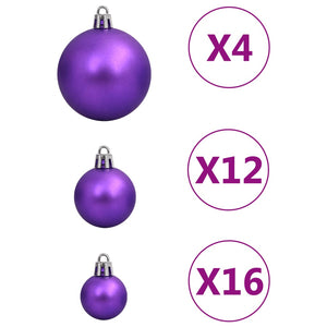 vidaXL Christmas Decoration Christmas Bauble Set Ball Ornament Polystyrene-3